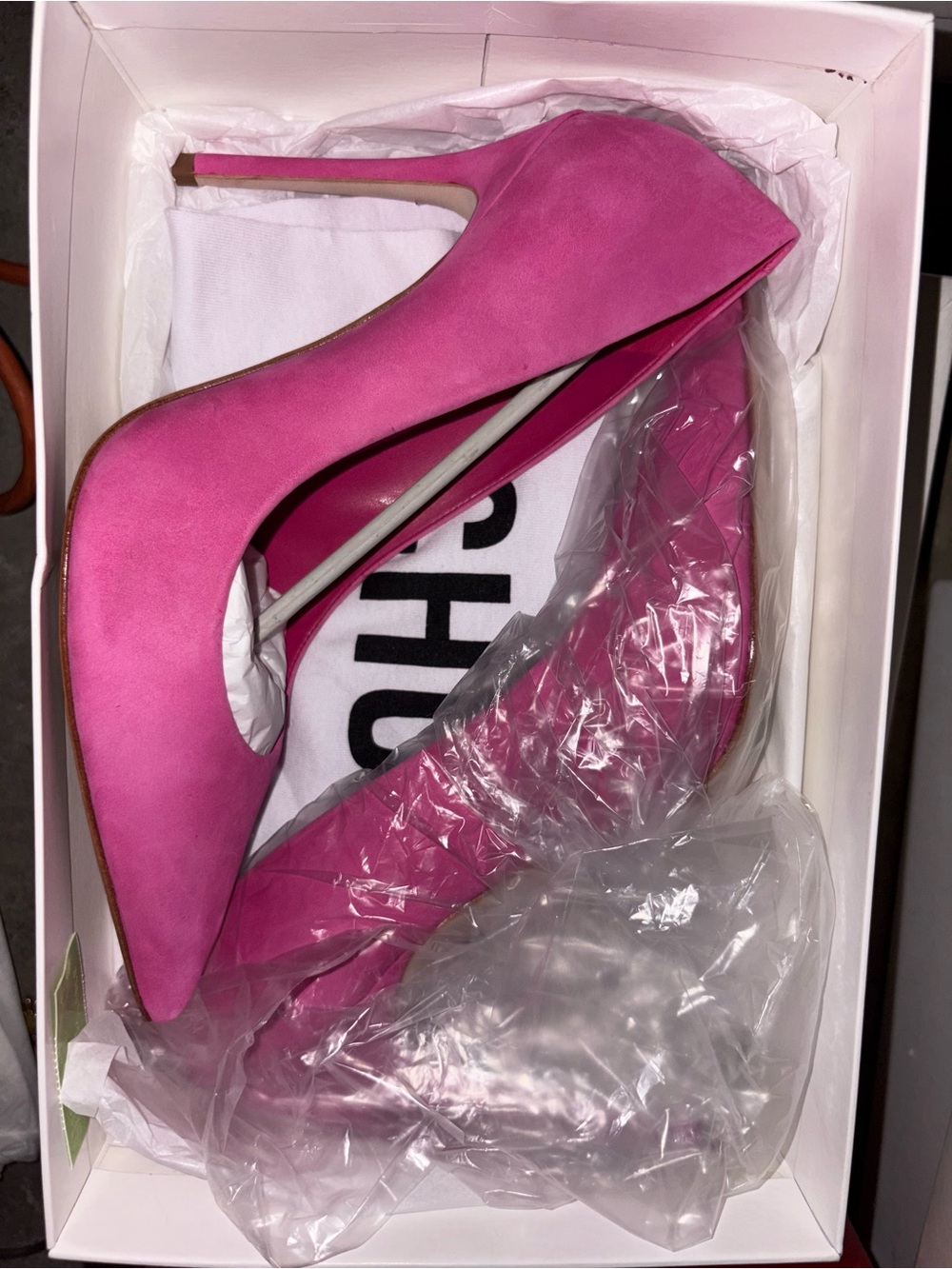 SCHUTZ Pink Suede Pointed-Toe Stiletto Pumps
